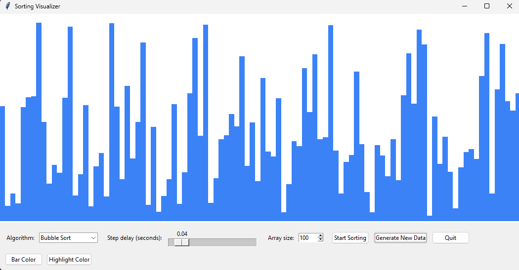 Sorting Algorithm Visualization Tool
